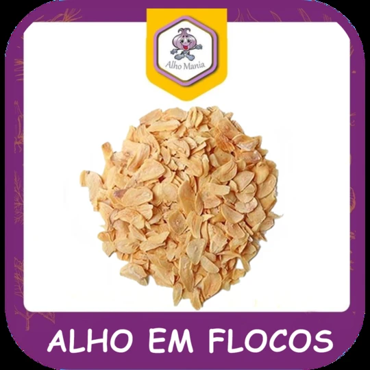 Alho em flocos — foto do cardápio Alho Mania