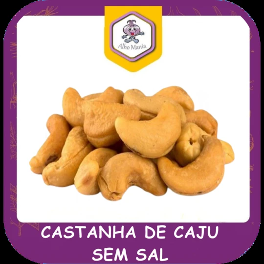 Castanha de caju sem sal — foto do cardápio Alho Mania