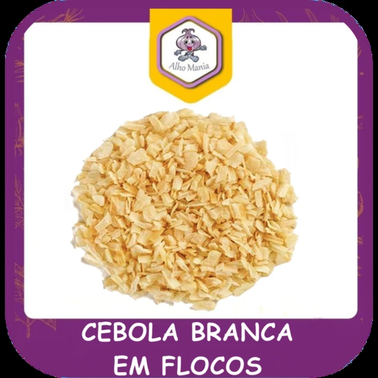 Cebola branca em flocos — foto do cardápio Alho Mania