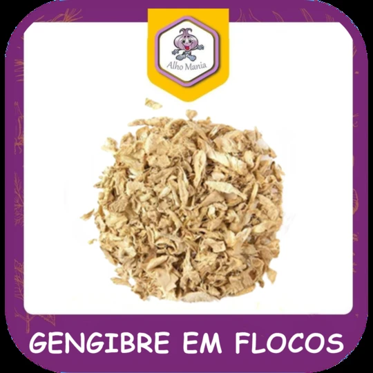 Gengibre em flocos — foto do cardápio Alho Mania