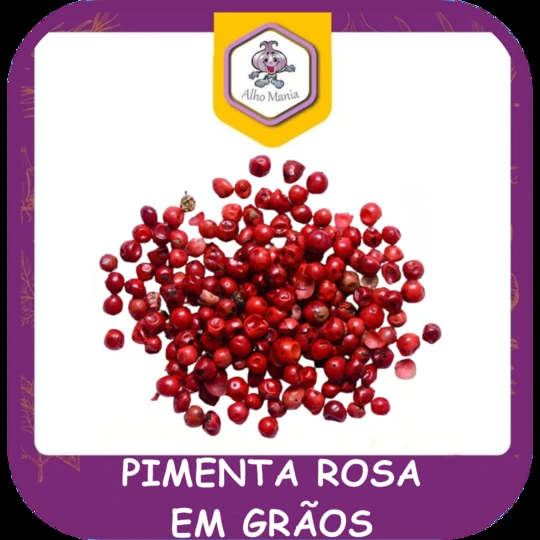 Pimenta rosa em grãos — foto do cardápio Alho Mania
