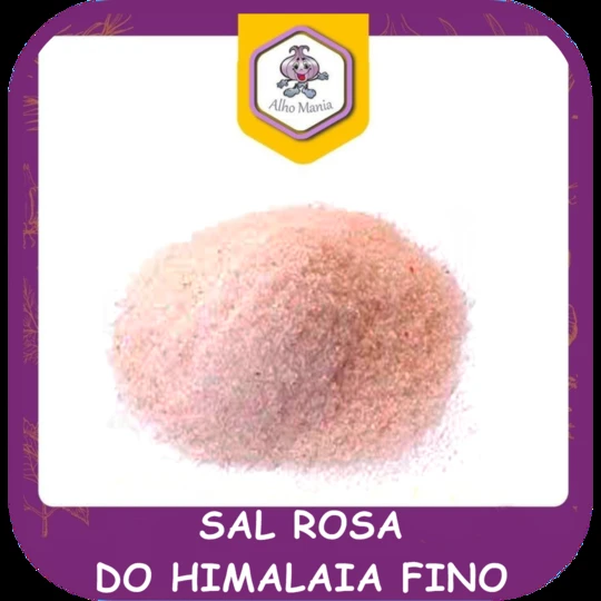 Sal rosa do himalaia fino — foto do cardápio Alho Mania