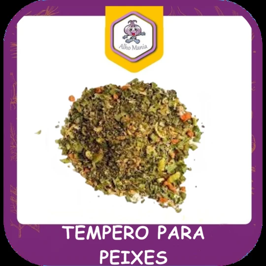 Tempero para peixes — foto do cardápio Alho Mania