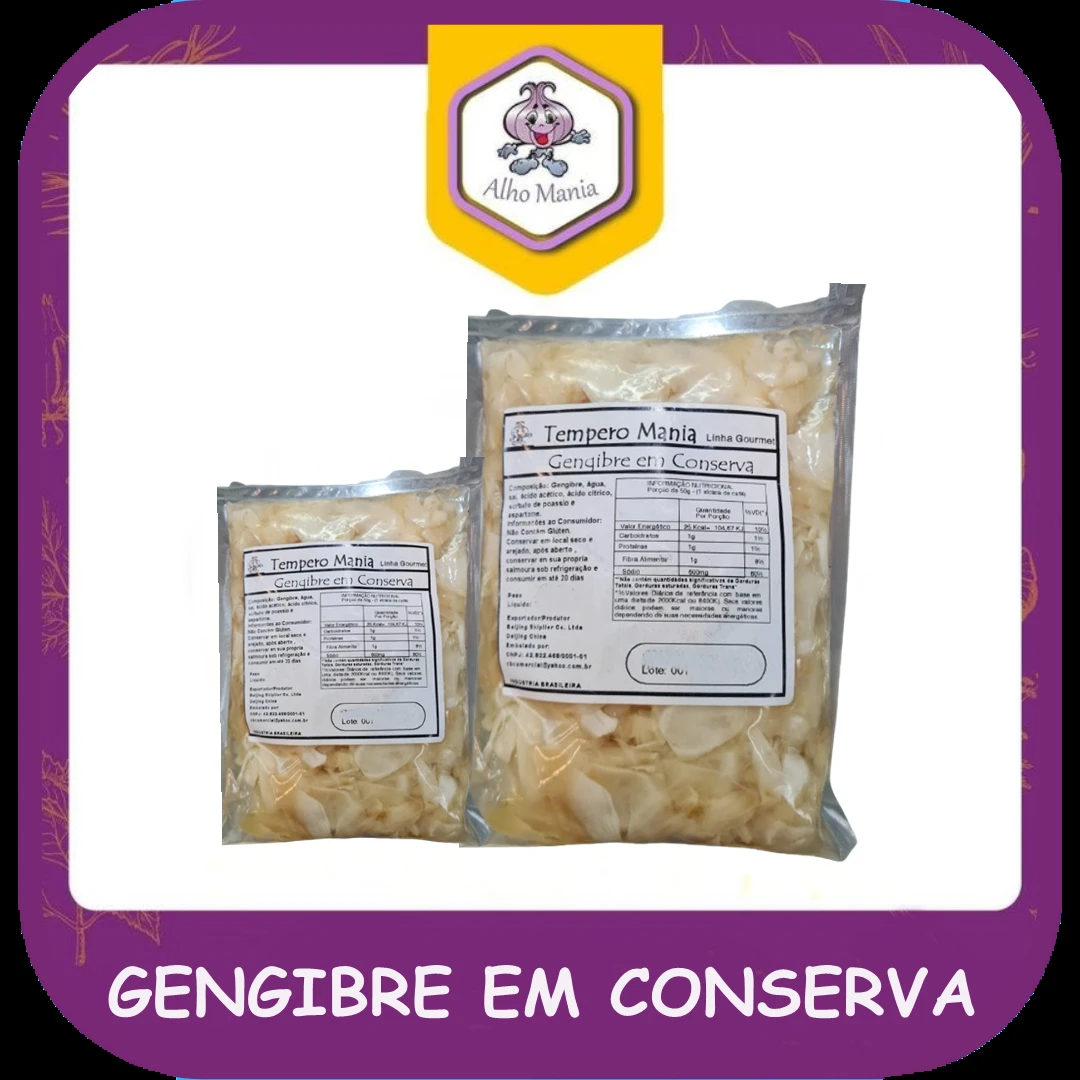 Gengibre em conserva — foto do cardápio Alho Mania